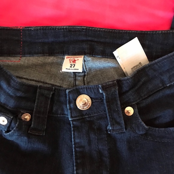 True Religion Dark Denim Swarovski Crystal Jeans - Picture 5 of 6